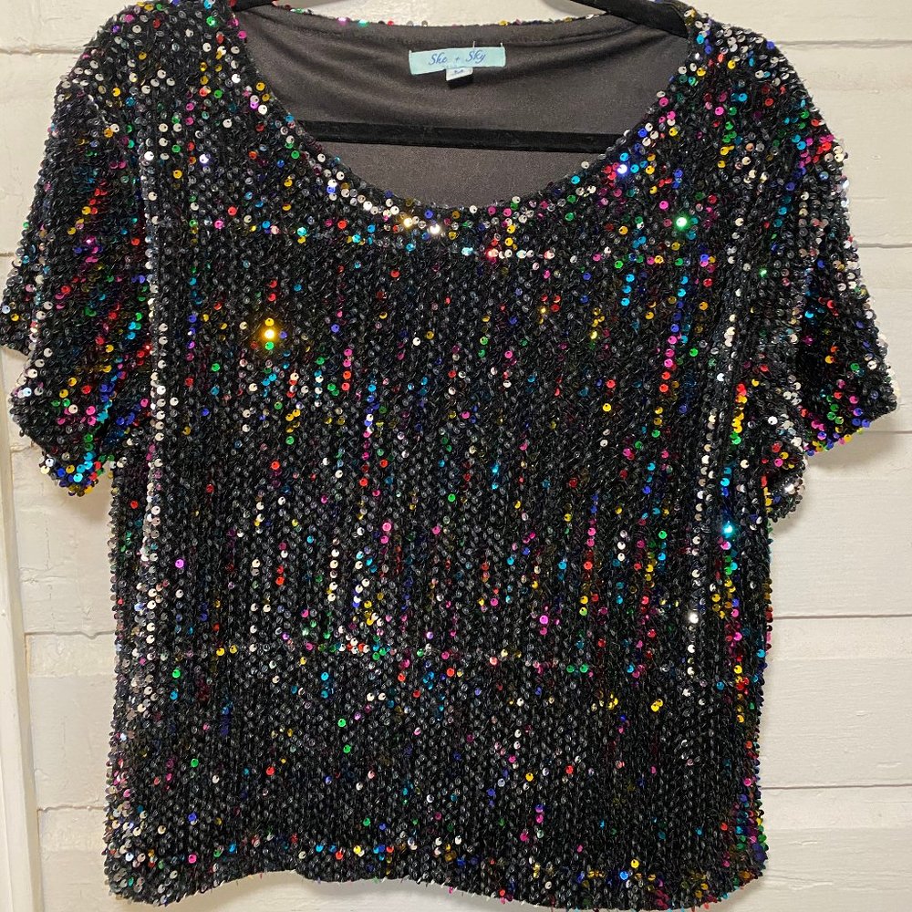 Oversized Sequin Shirt